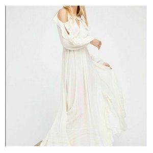Free People The Huxley Meatllic Maxi Dress XS